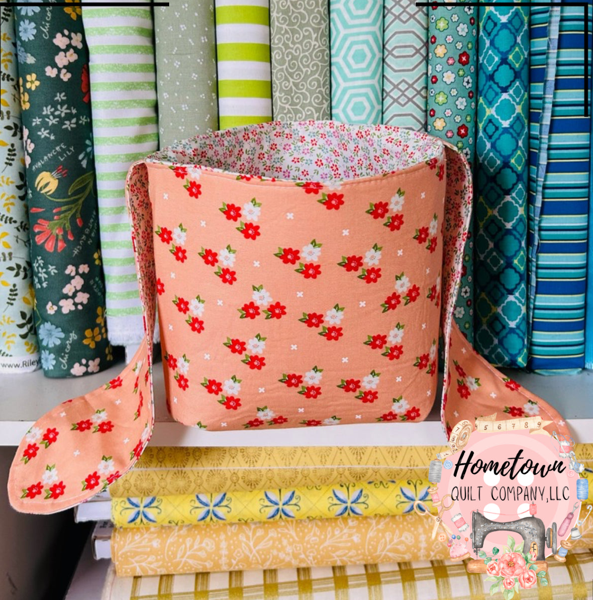 Basket with Bunny Ears Template