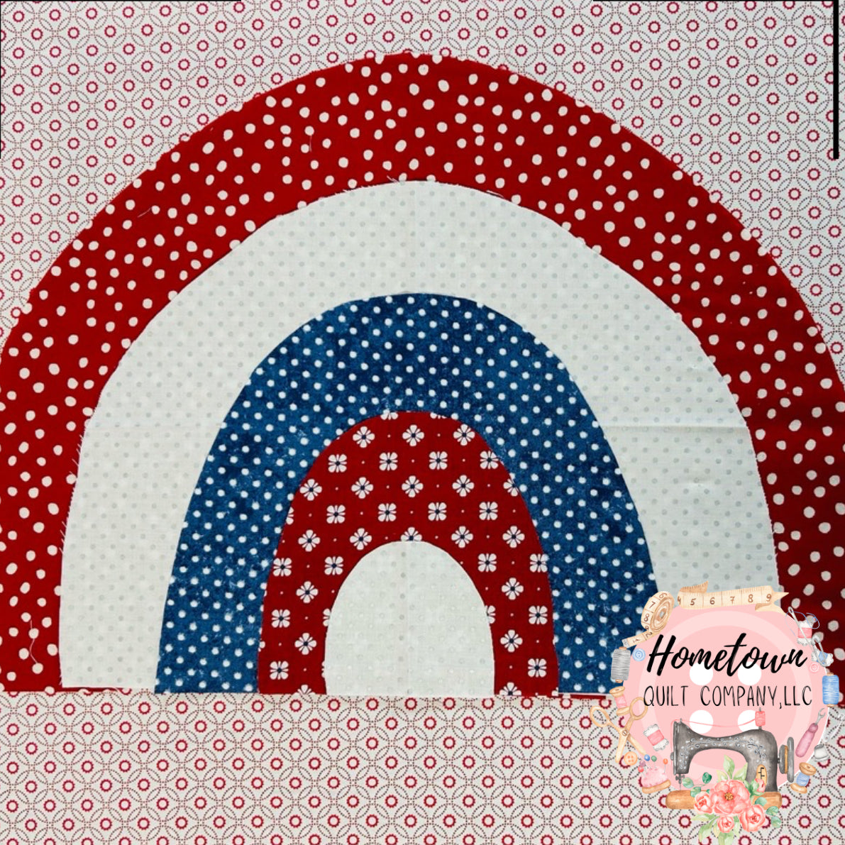 Red, White, and Blue Rainbow Block Template