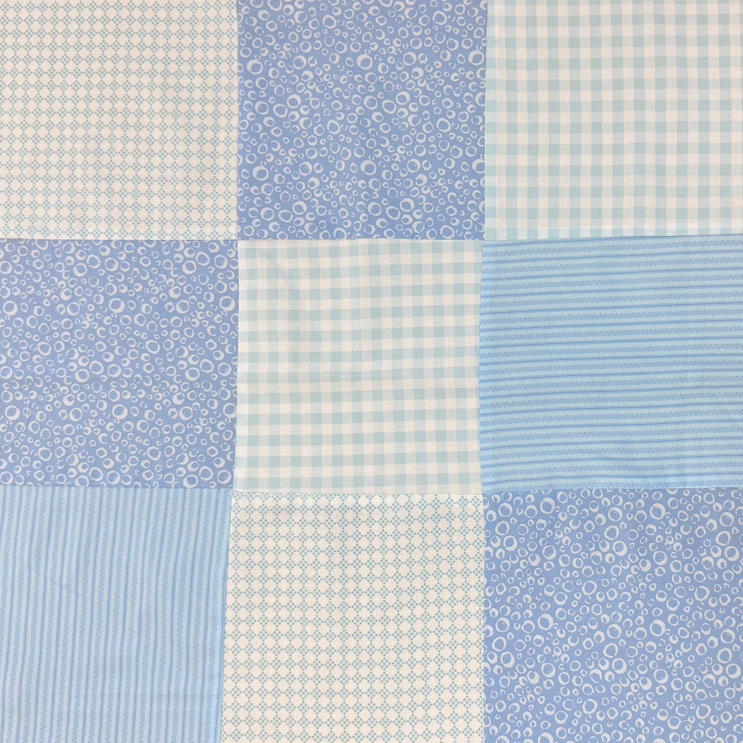 66x86 inch My First Quilt • Scrappy Blues