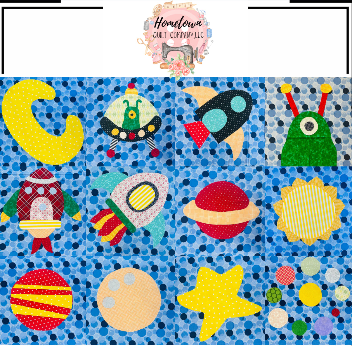 Outer Space Appliqué Template Set