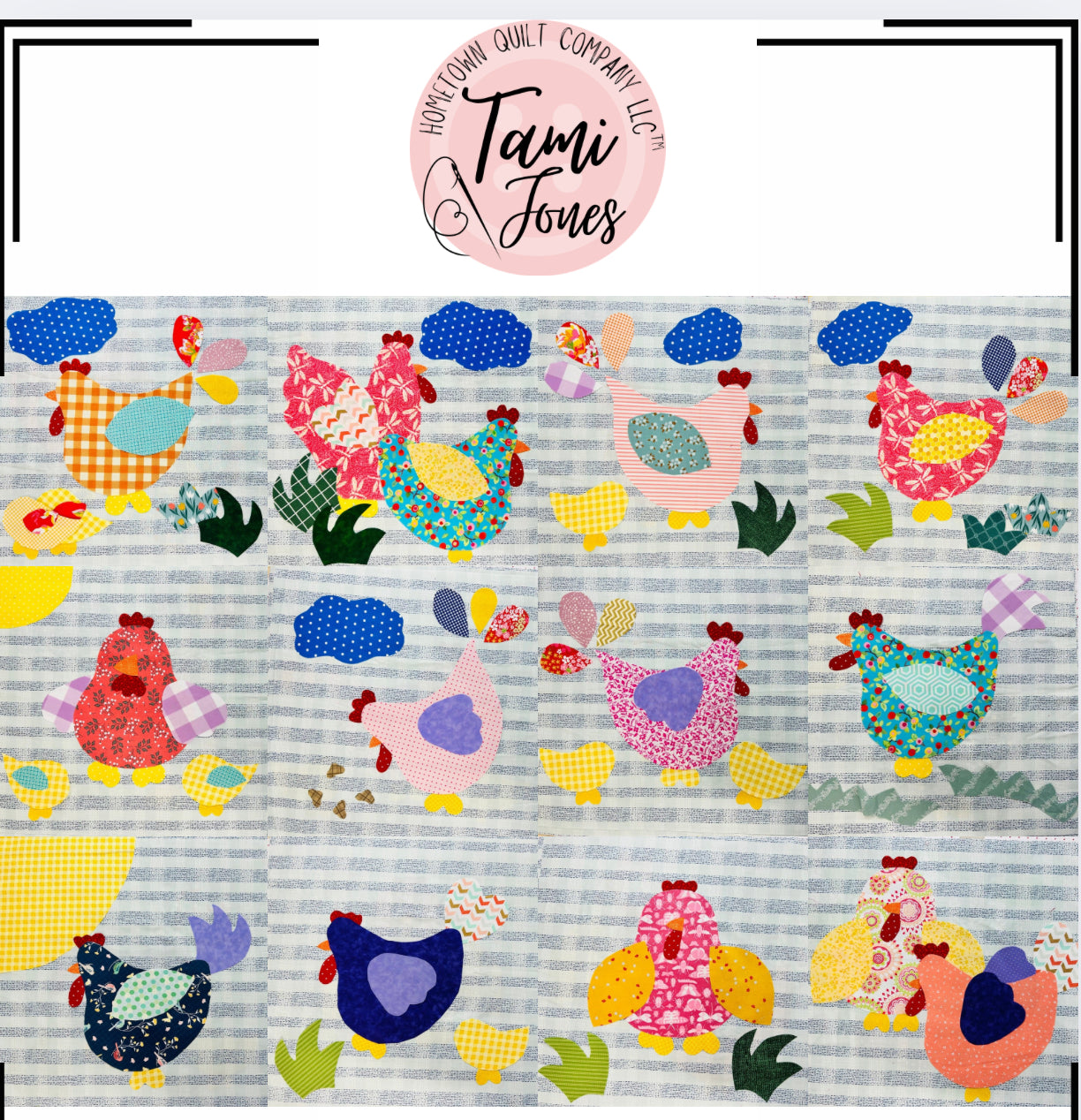 Chicken Appliqué Set