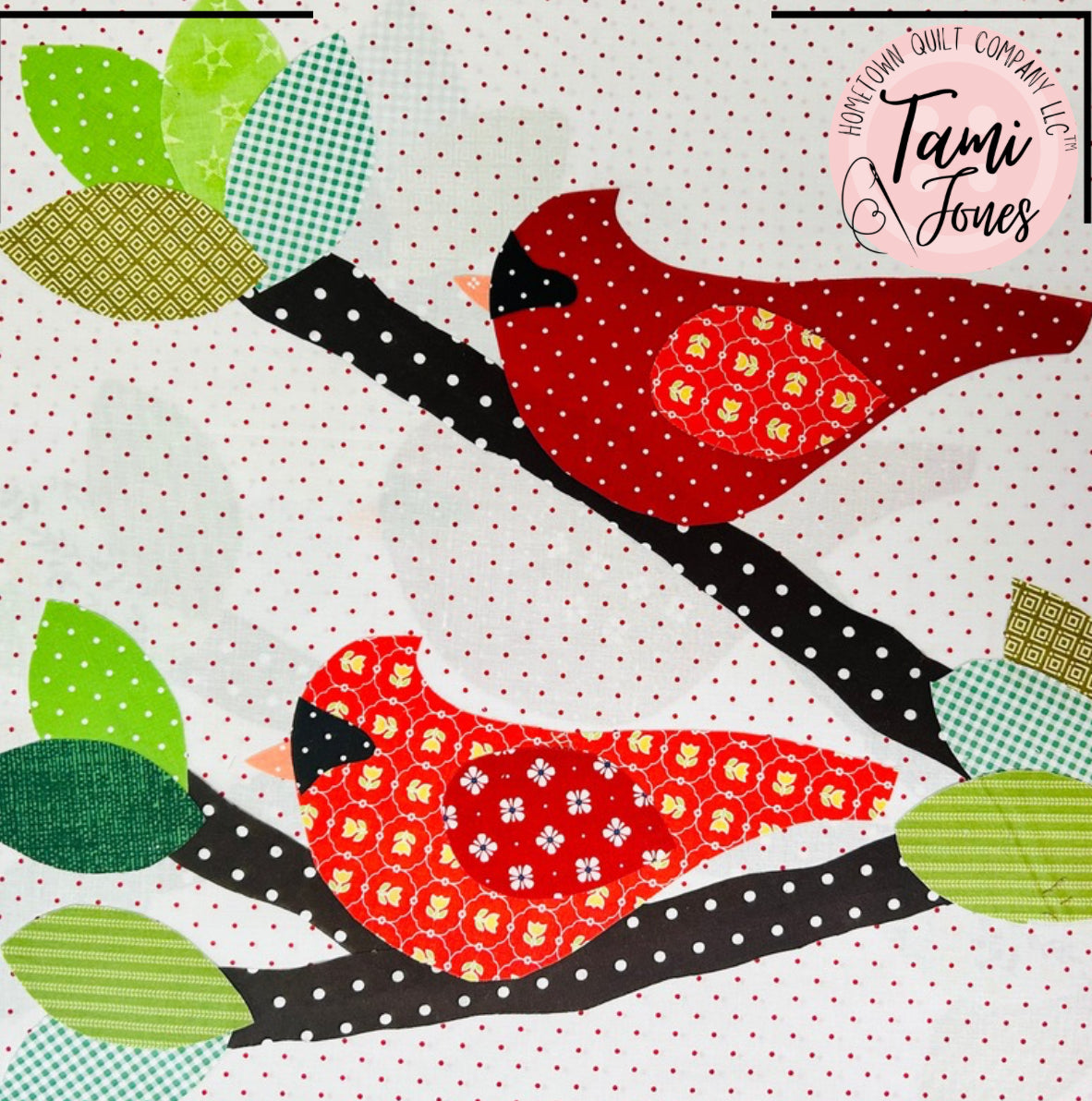 Cardinal Three Appliqué