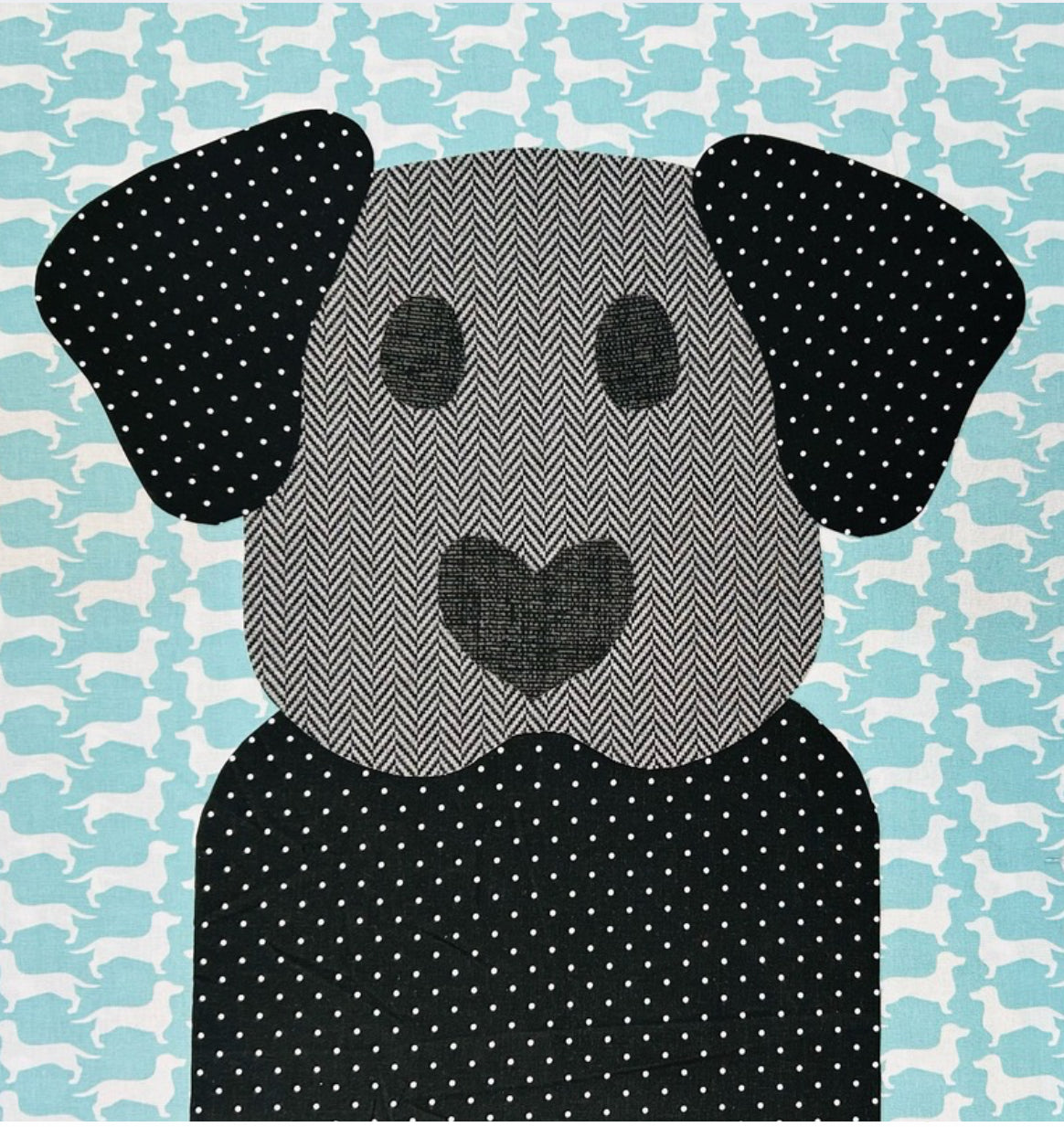 Black Dog Appliqué