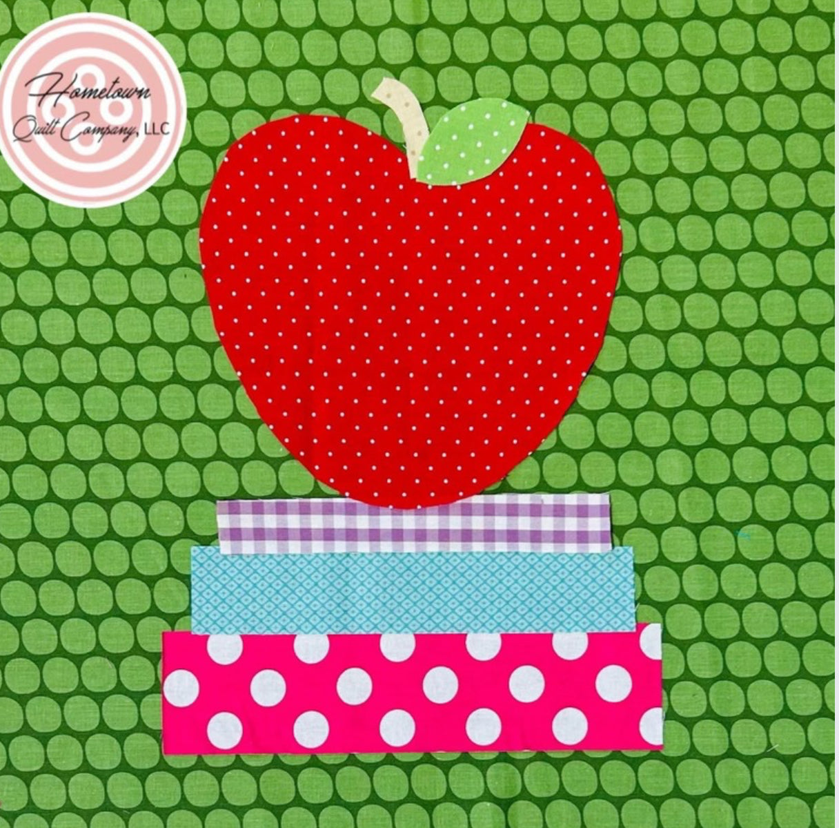 Apples and Books Appliqué Printed