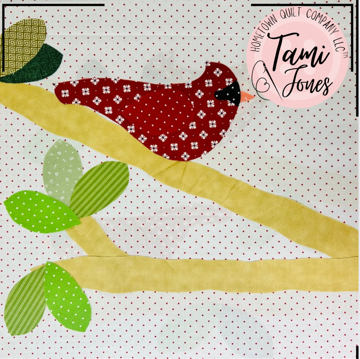 Cardinal Five Appliqué