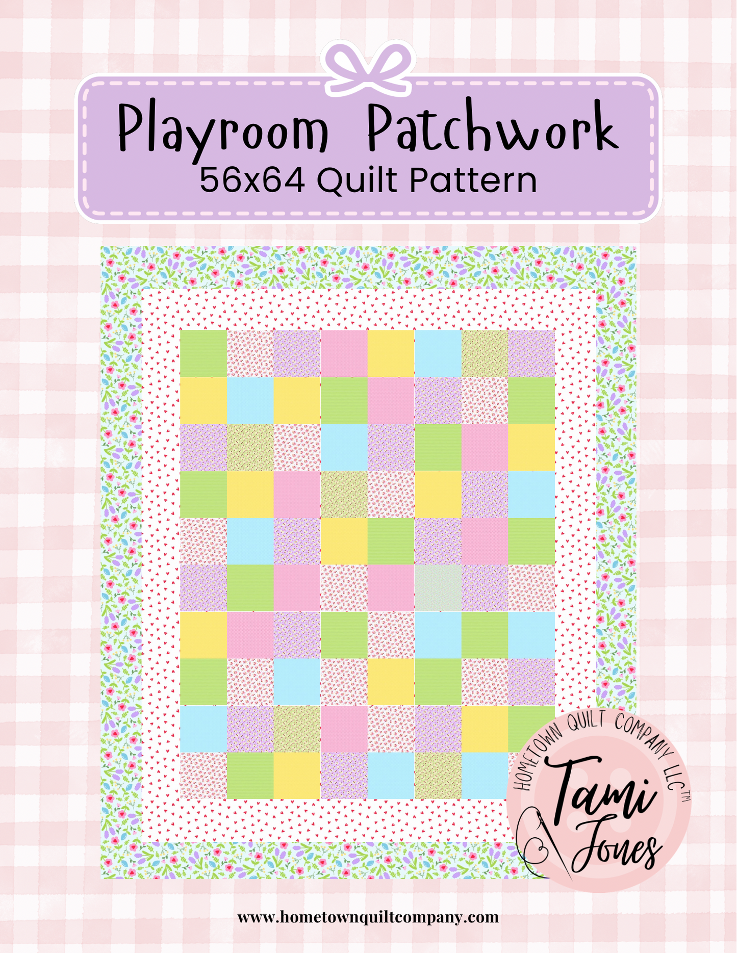 56x64 inch Playroom Patchwork • Scrappy Greens