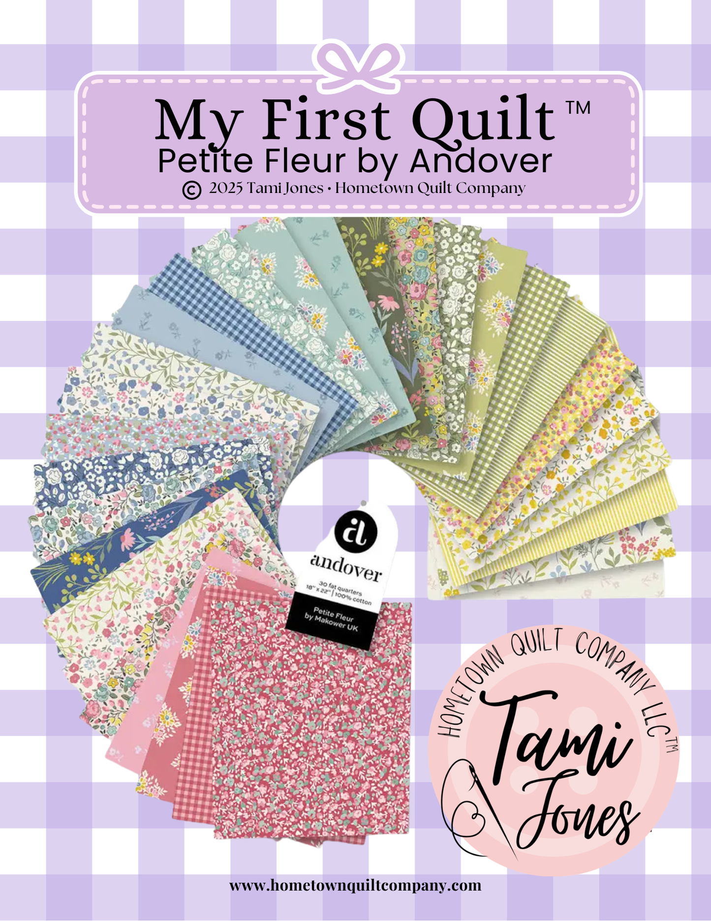 66x86 inch My First Quilt • Petite Fleur