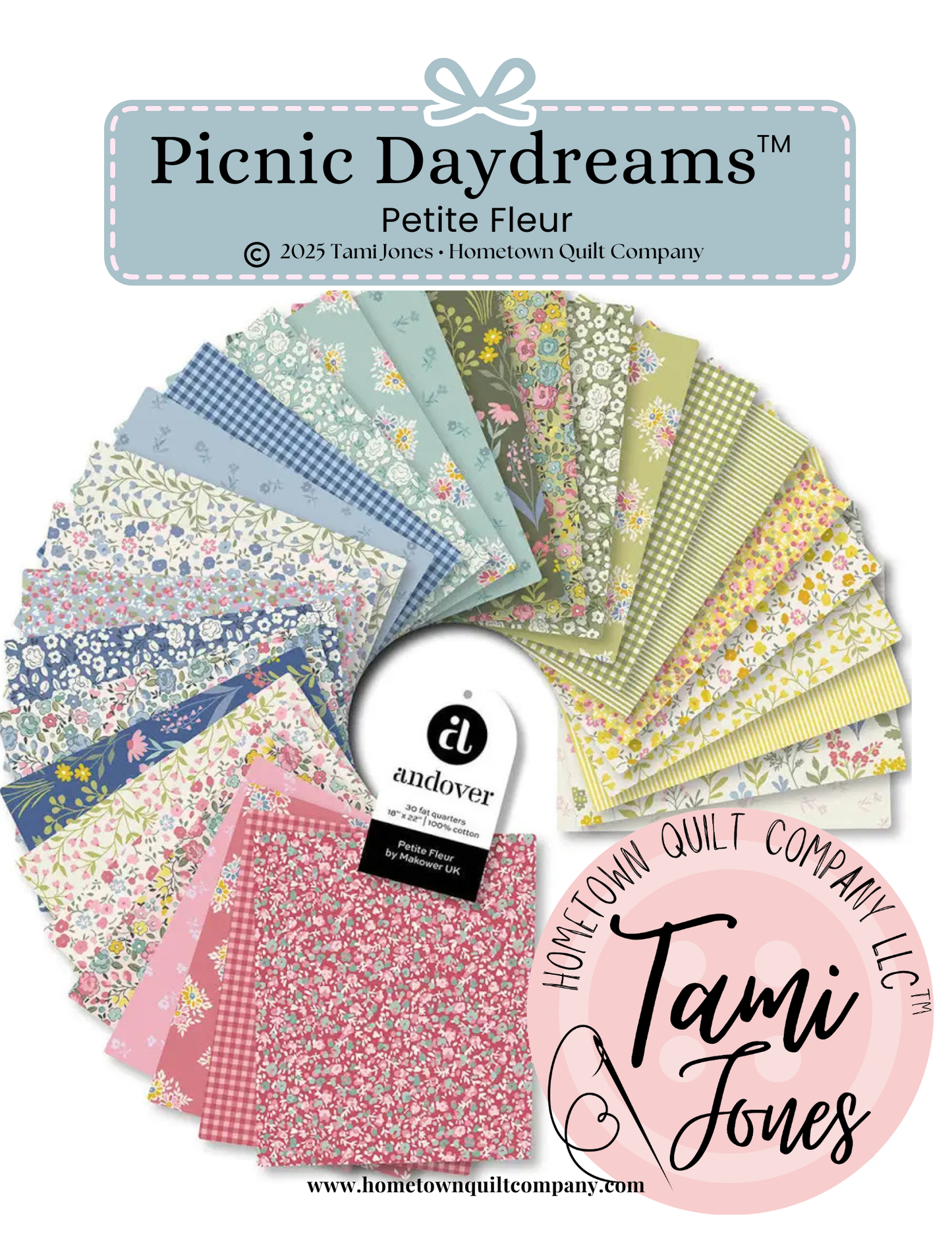 50x60 inch Rag Quilt Kit • Petite Fleur