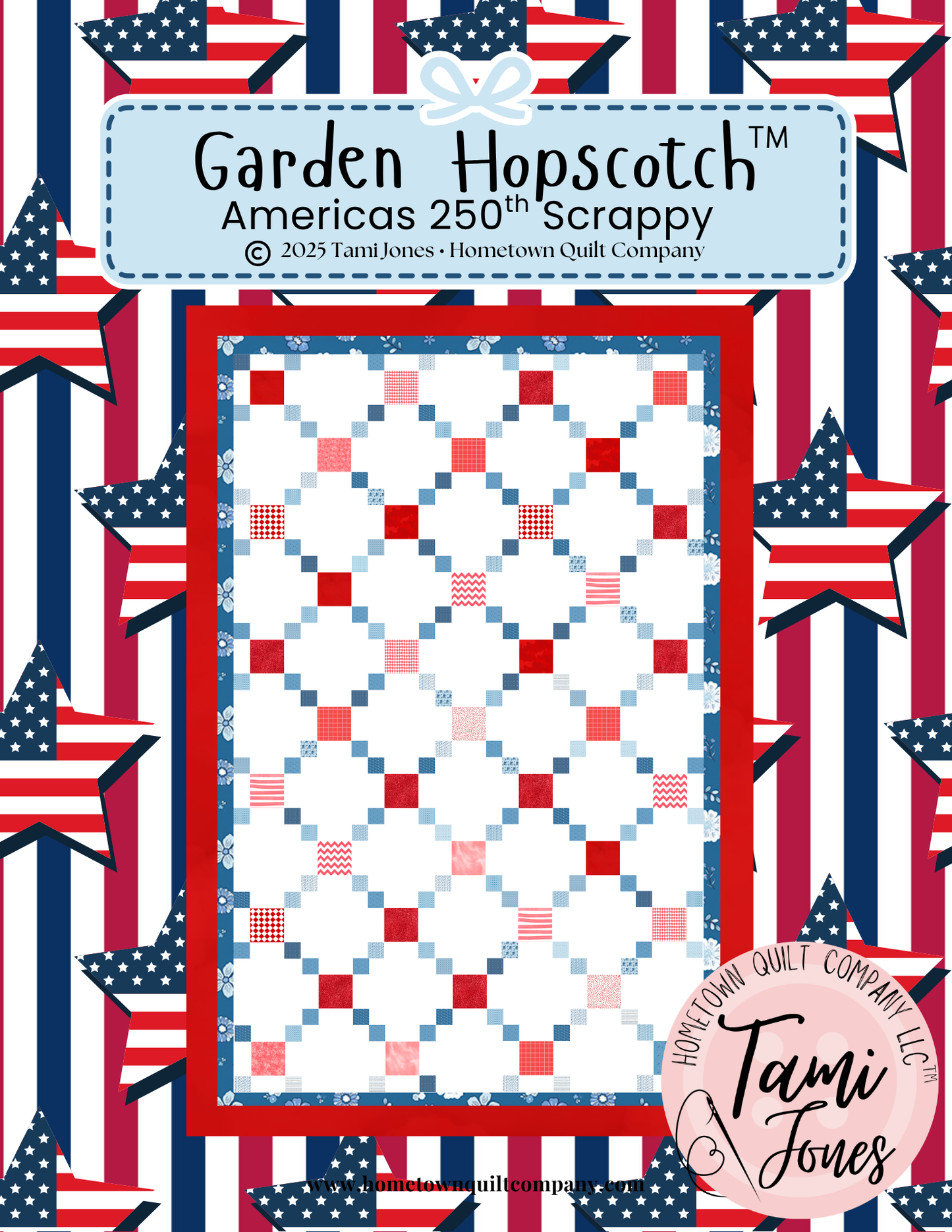 64x96 inch Garden Hopscotch • America’s 250 + backing