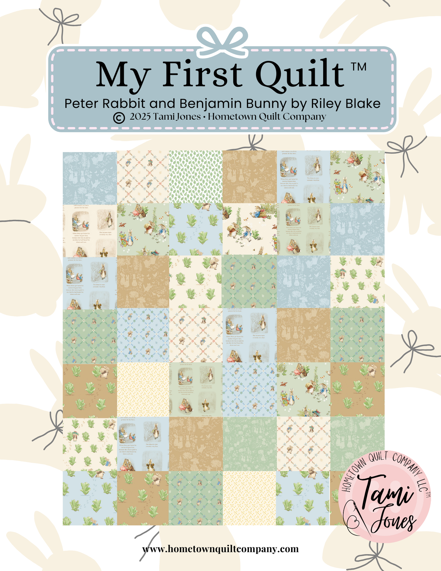 66x86 inch My First Quilt • Peter Rabbit & Benjamin Bunny