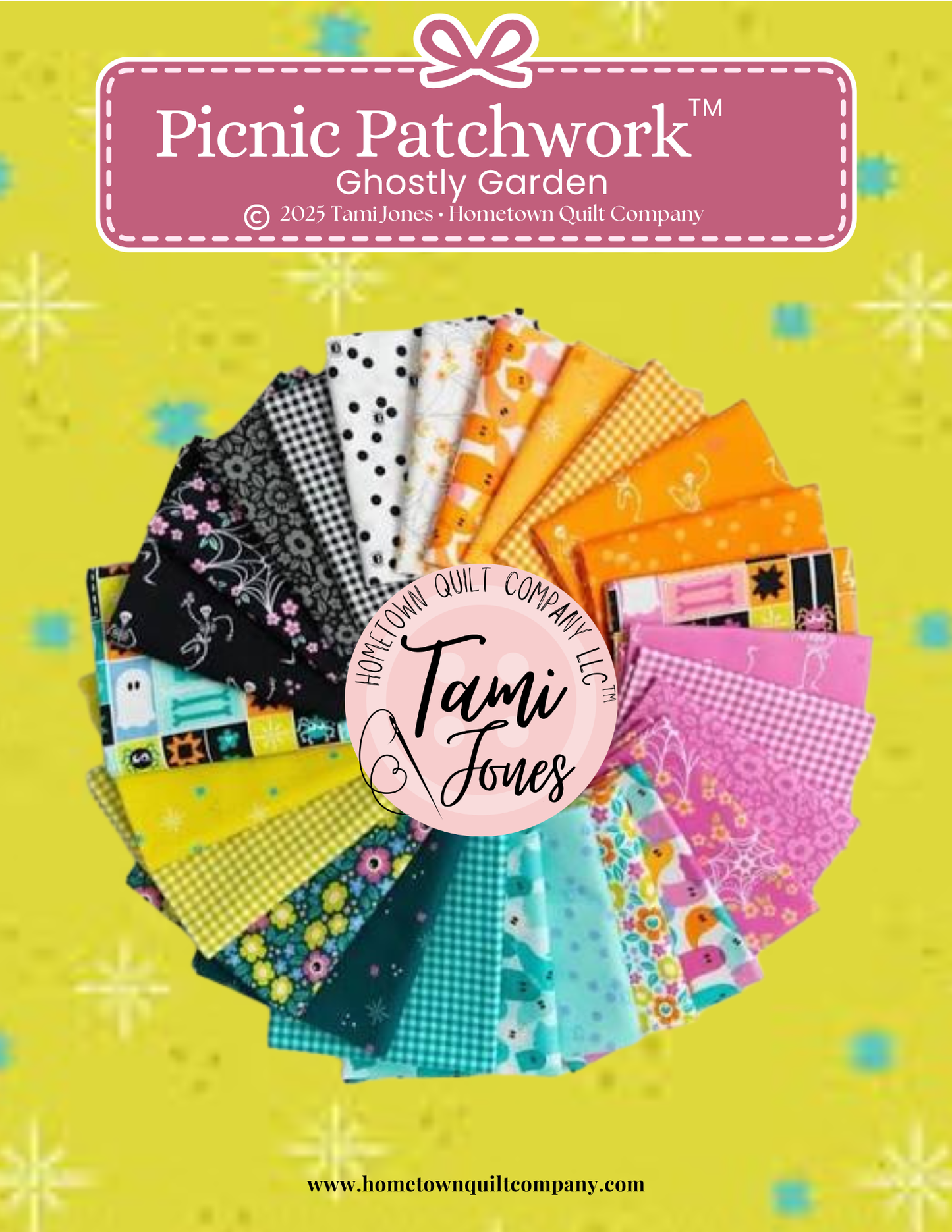 56x64 inch Rag Quilt Kit • Ghostly Garden
