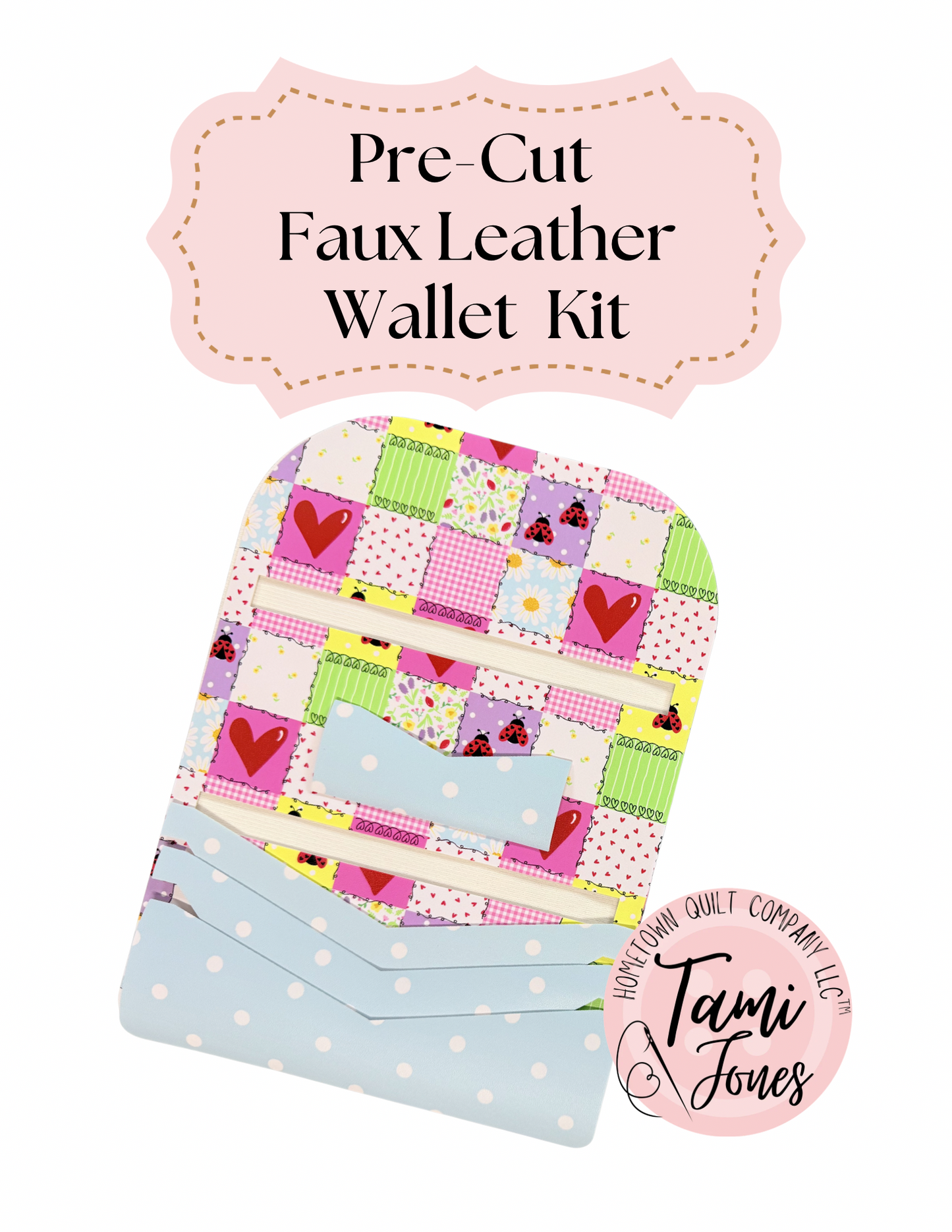 Faux leather wallet kit
