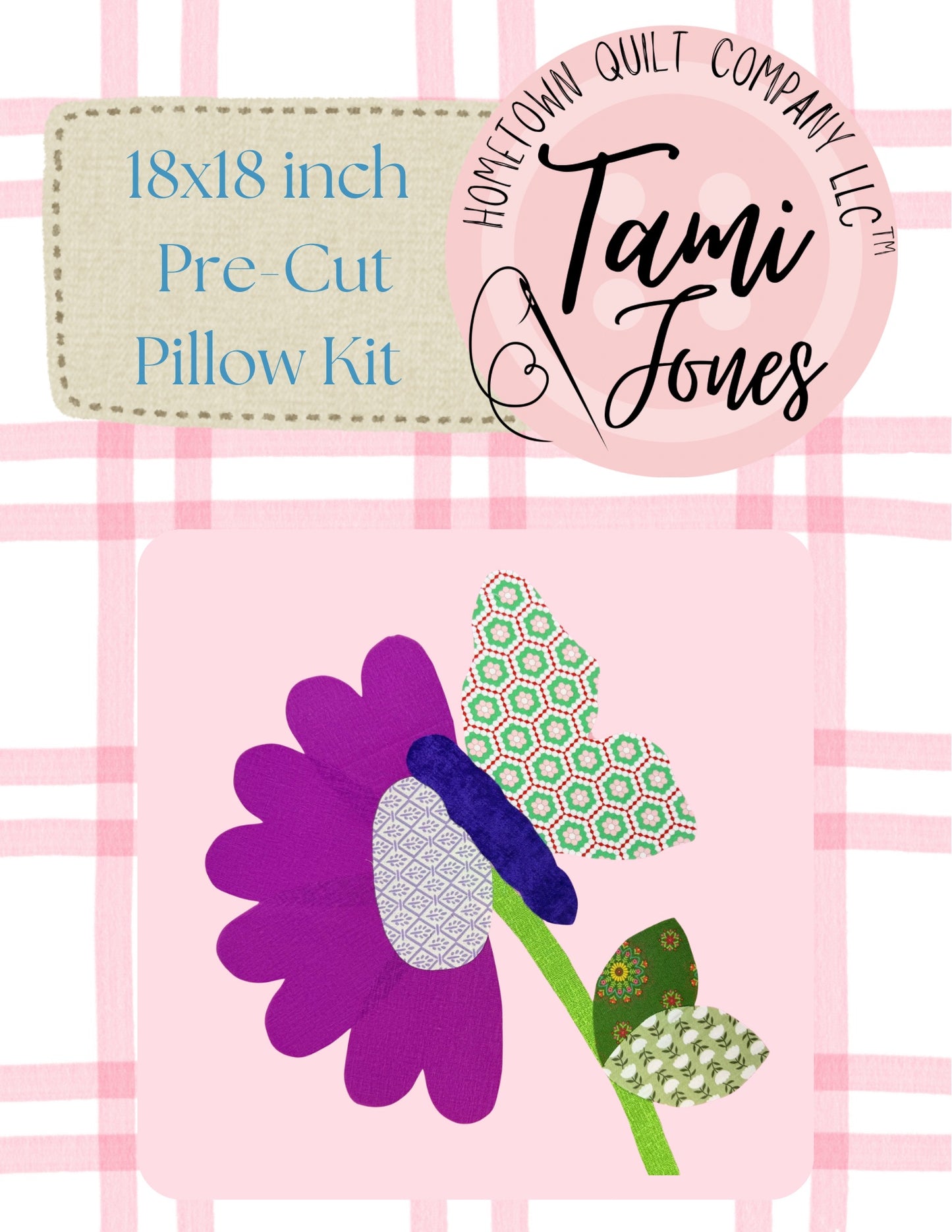 Butterfly 18x18 inch pre-cut pillow kit
