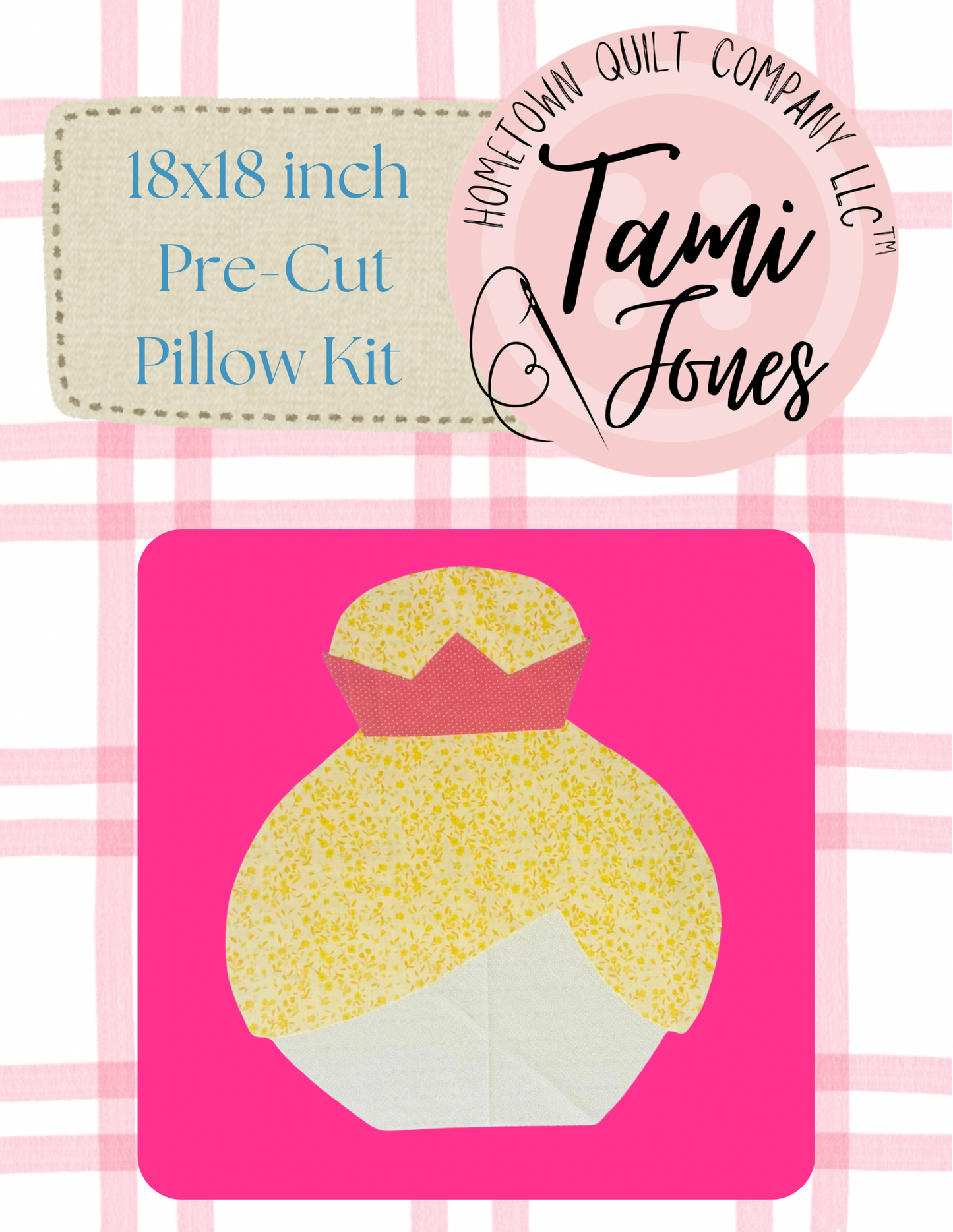 Ballerina 18x18 inch pre-cut pillow kit