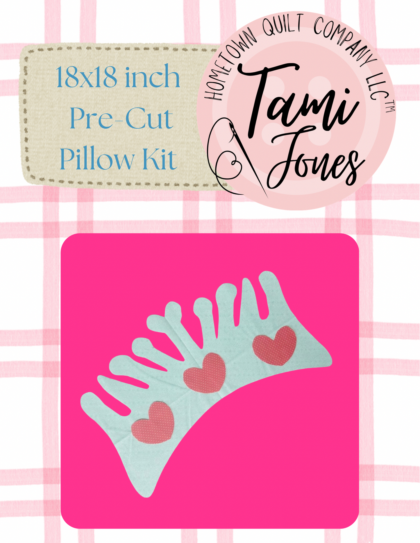Crown 18x18 inch pre-cut pillow kit