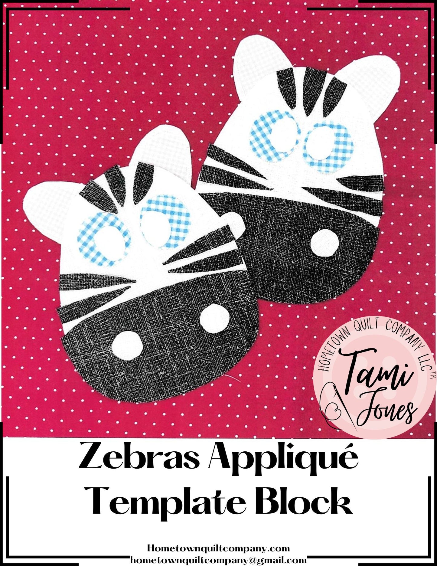 Zebras Appliqué Printed Template