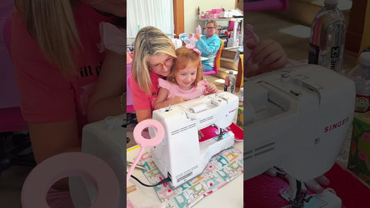 The Little Ladies Made Their First Quilt