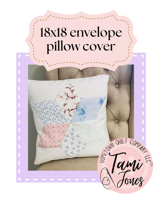 18x18 Envelope Pillow Cover Printed Pattern