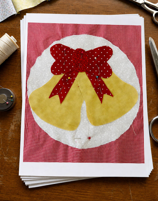 Bells Two 12x12 Appliqué Printed