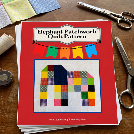 Mini Elephant Quilt Printed Pattern