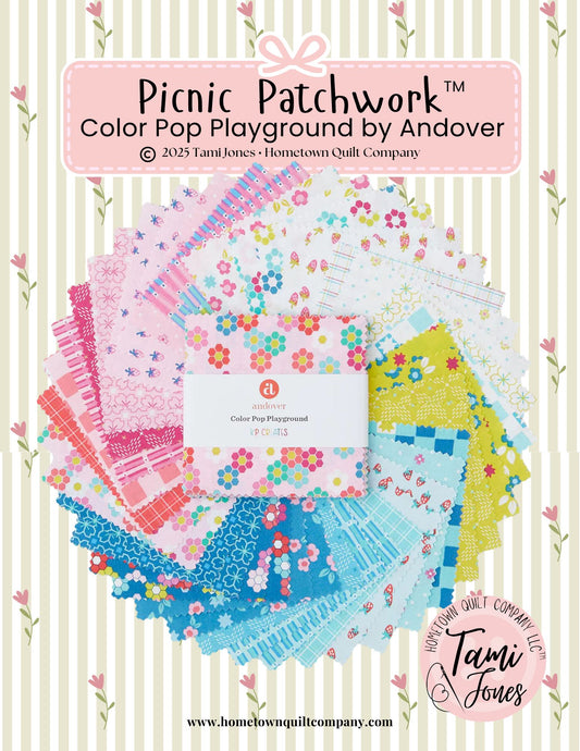 56x64 inch Rag Quilt Kit  • Color Pop Playground