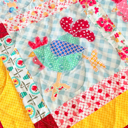 50x60 Funky Chickens Finished Quilt