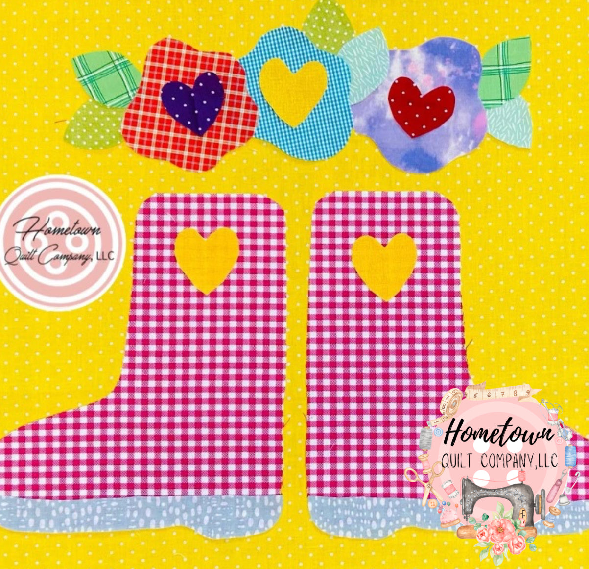 Rain Boots Appliqué Pattern