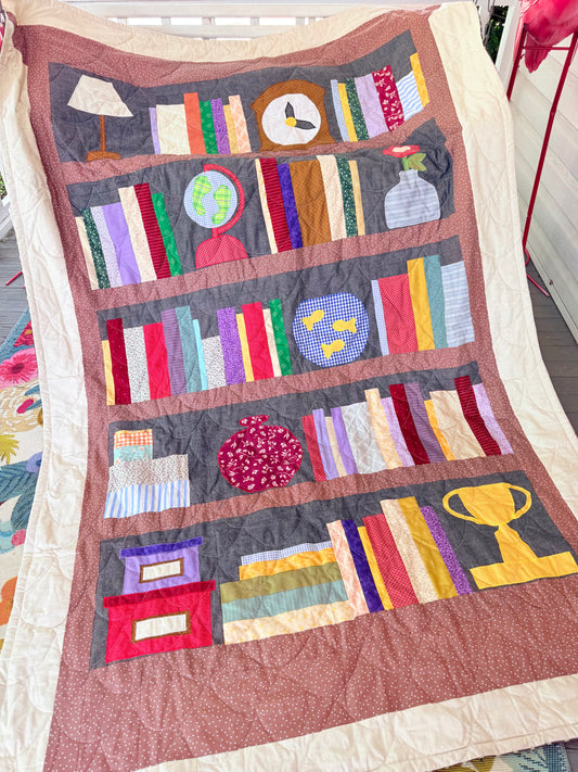 55x80 Bookshelf Finished Quilt
