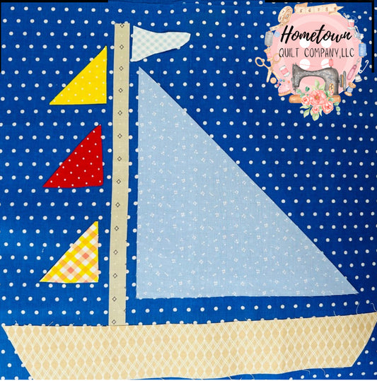 Sailboat Eight Block Template