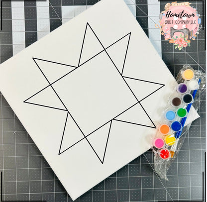 Canvas Quilt Block Painting Kit