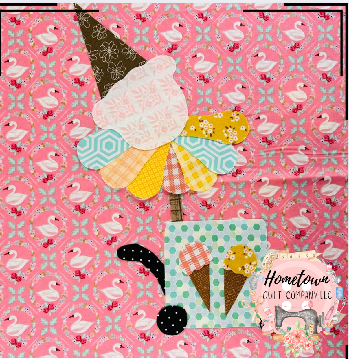 Ice Cream Cart Appliqué