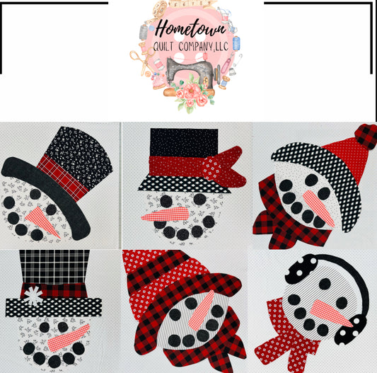 Snowman Appliqué Template Set