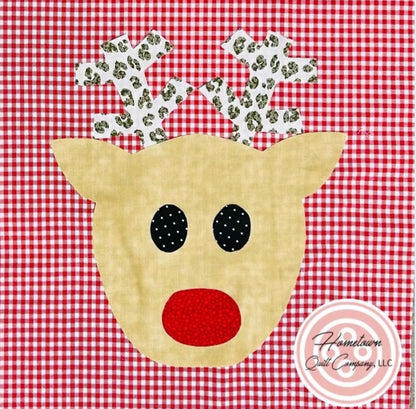 Reindeer Appliqué Template Printed