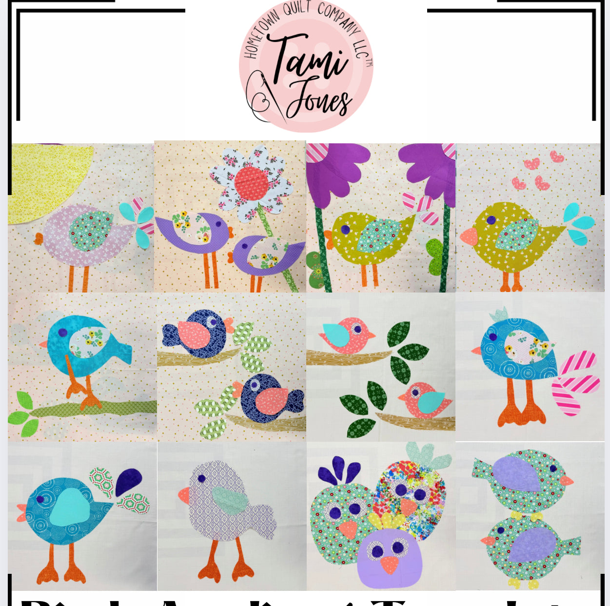 Birds Appliqué Set
