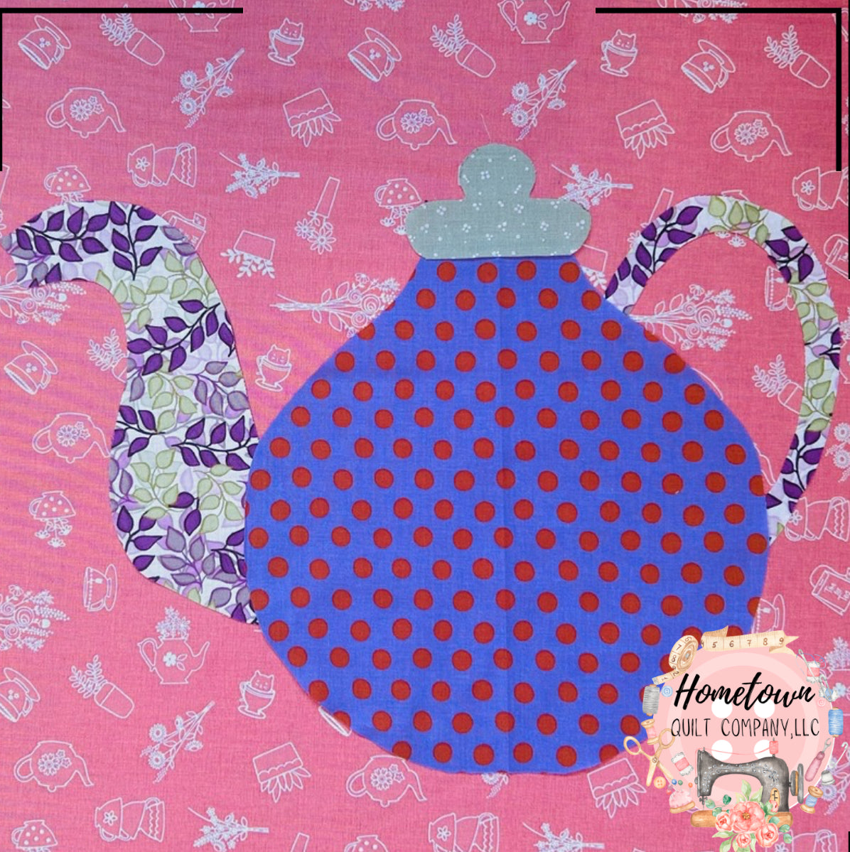 Purple Teapot Block Template