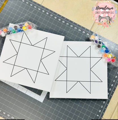 Canvas Quilt Block Painting Kit
