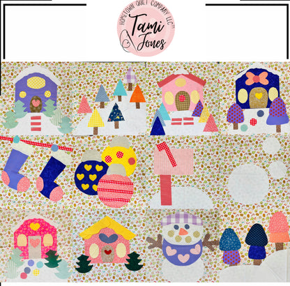 Gingerbread Appliqué Template Set Printed