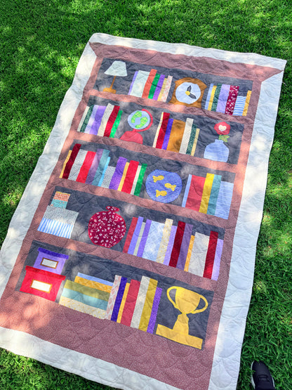 55x80 Bookshelf Finished Quilt