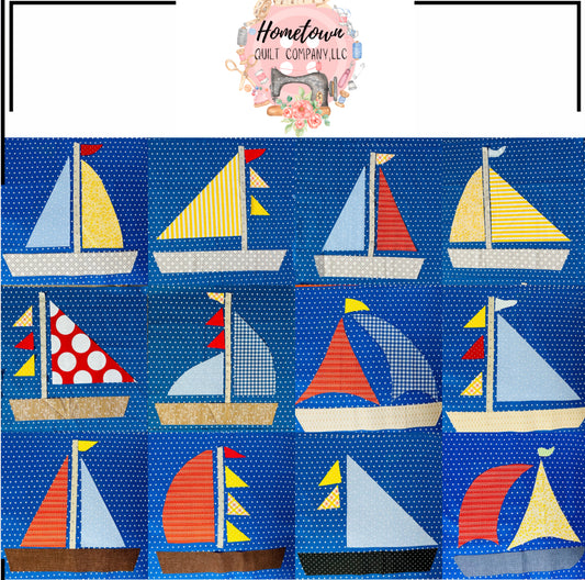 Sailboat Appliqué Template Set