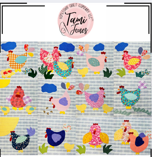 Chicken Appliqué Set