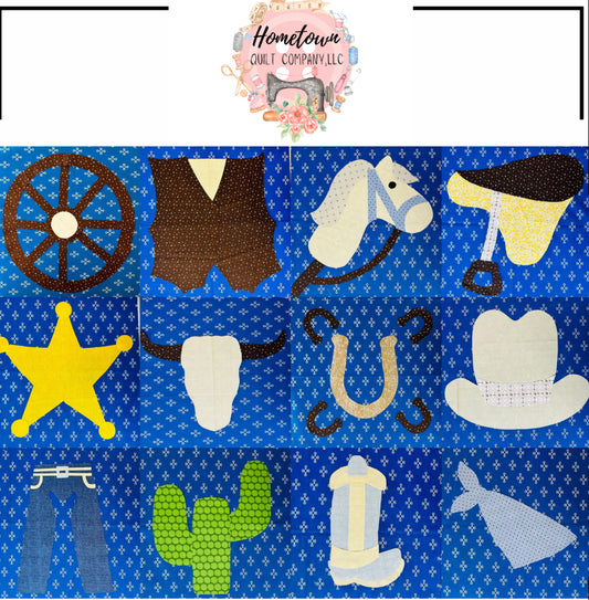 Cowboy Appliqué Template Set