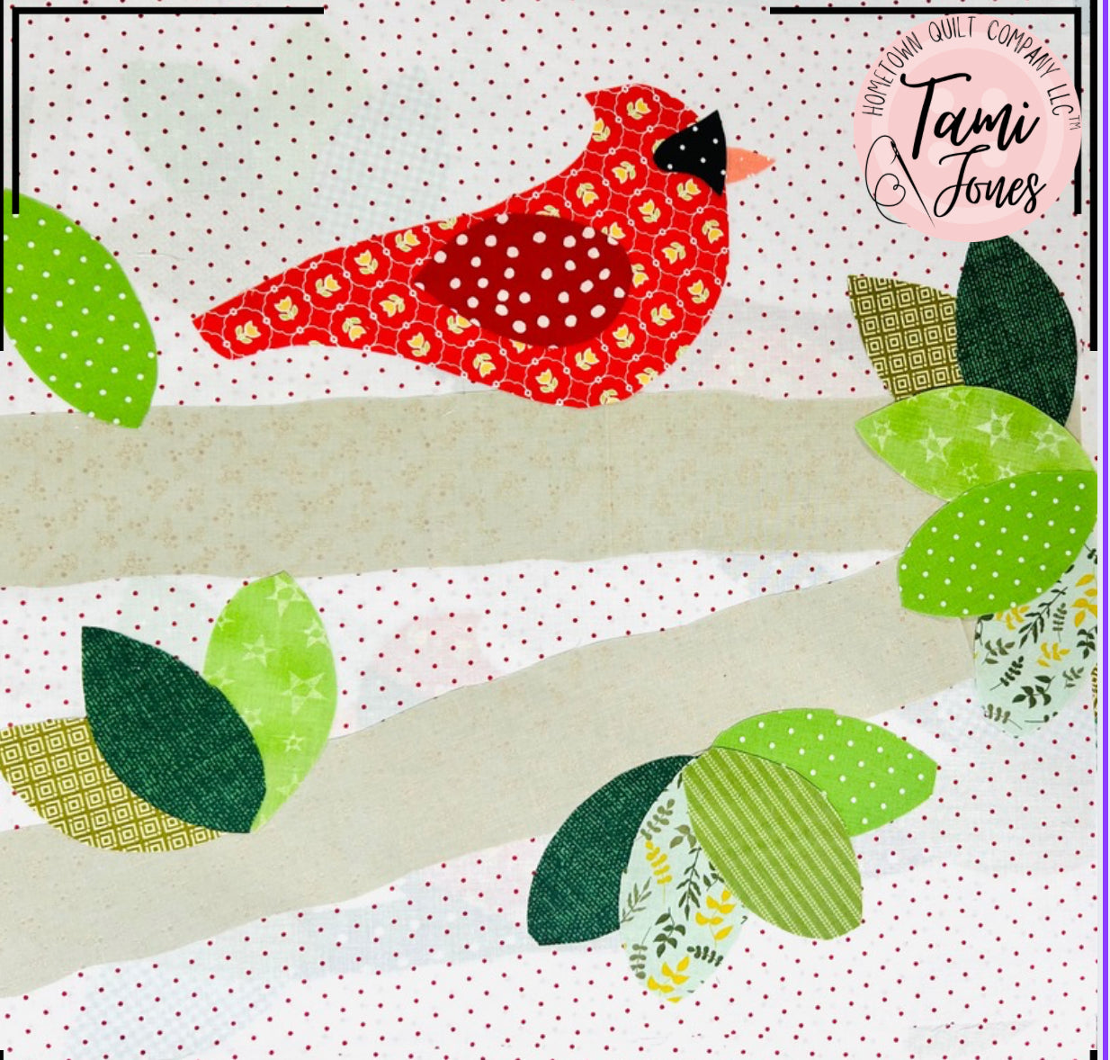 Cardinal Two Appliqué