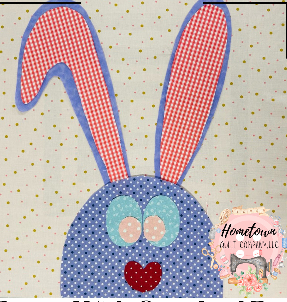 Bunny with Crooked Ear Appliqué