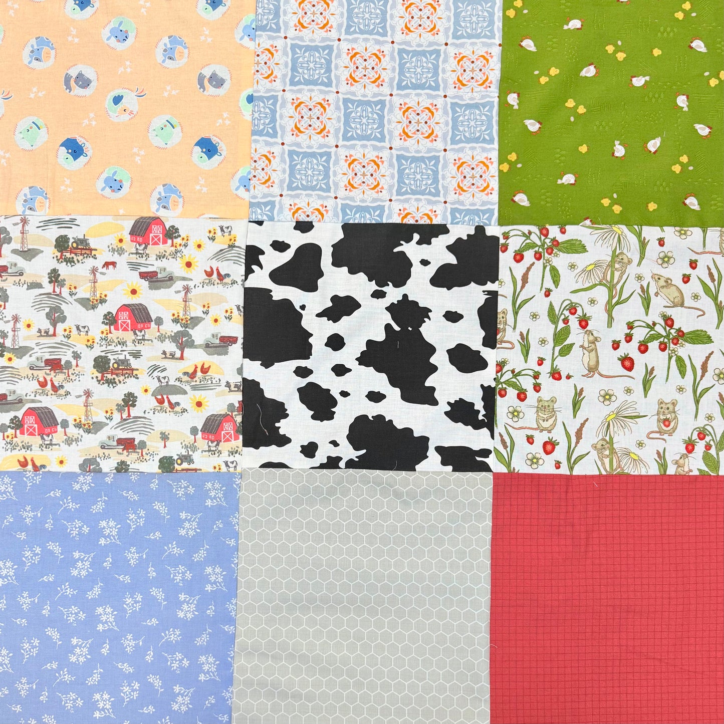 56x64 inch Playroom Patchwork • Down on the Farm