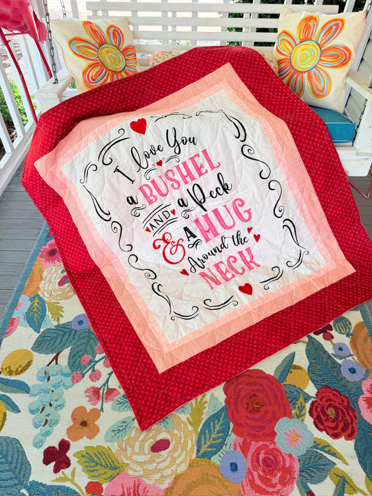 48x58 Bushel and a Peck Finished Quilt