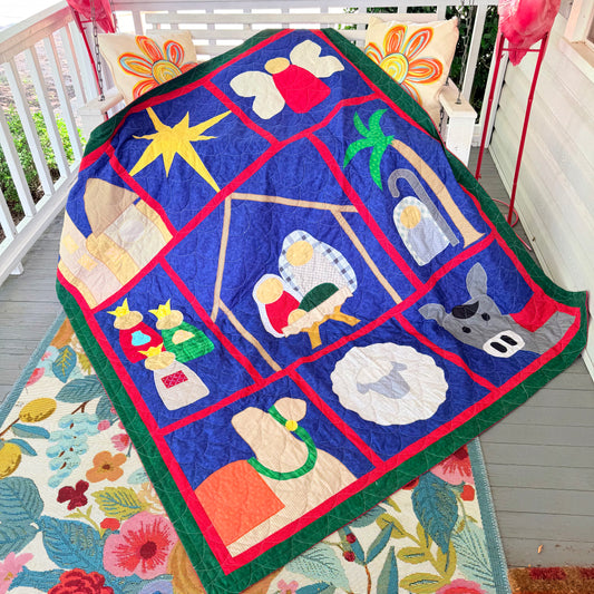 64x80 Nativity Finished Quilt