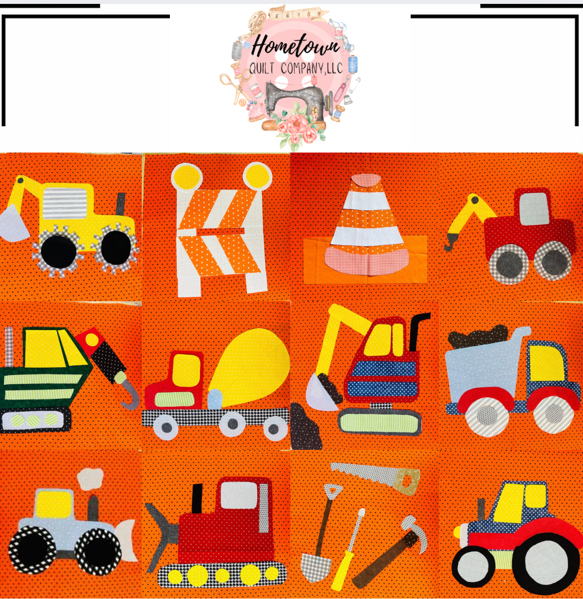Construction Appliqué Template Set