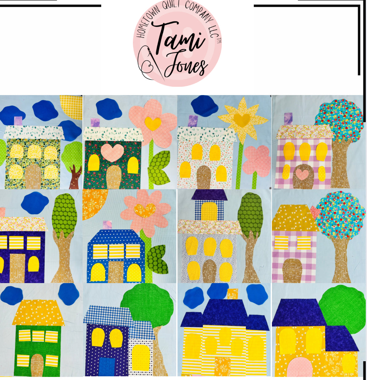 Houses Appliqué Template Set
