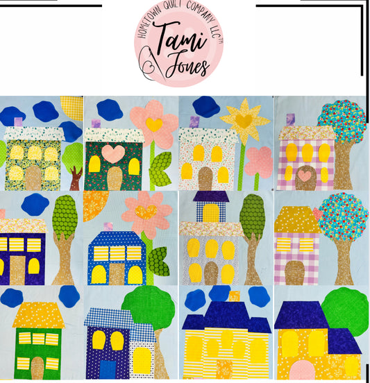 Houses Appliqué Template Set