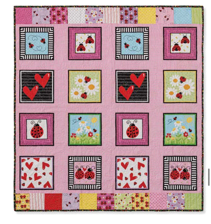 Little Ladies Panel Quilt Kit with Backing Fabric